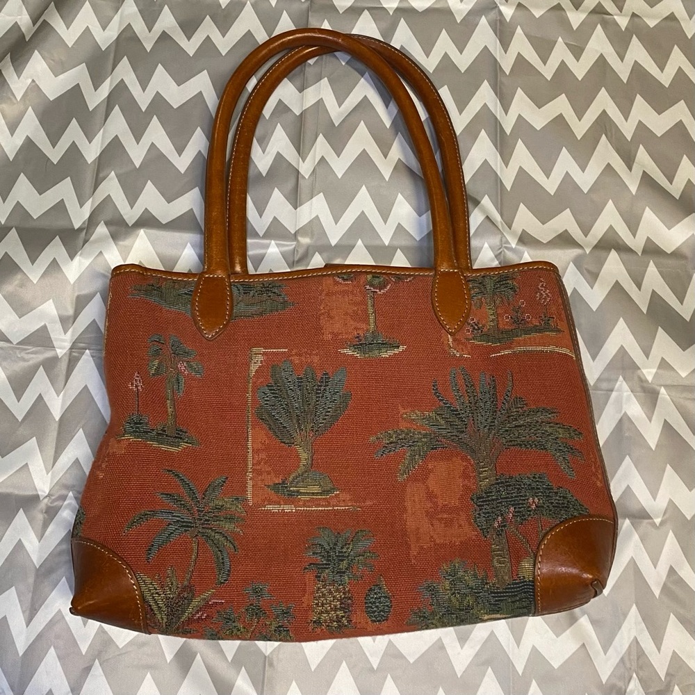 Tommy Bahama Red Tropical Shoulder Bag.